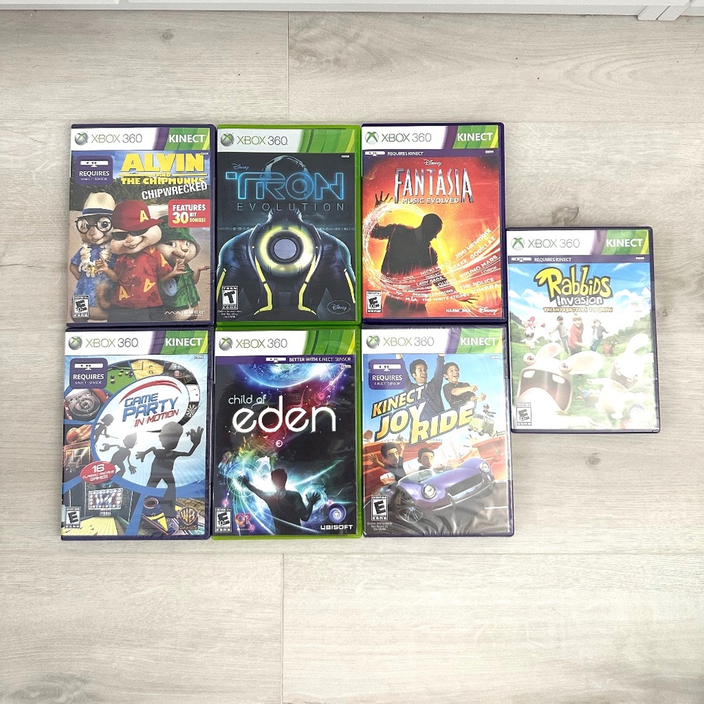 XBOX 360 KiNECT (Full Body Camera Controlled) 7 GAMES Bundle (NEW) (RARE) $370 - Picture 3 of 3